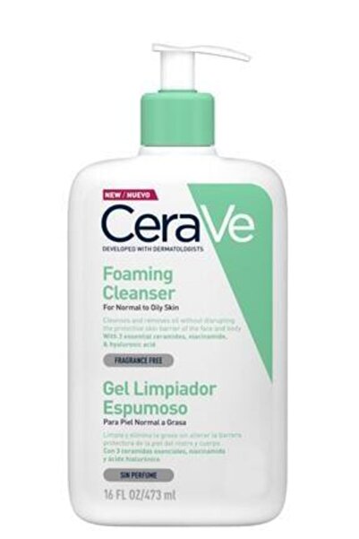 CeraVe Normal Ve Yağlı Ciltler Için Seramid Içerikli Köpüren Temizleyici 236 ml