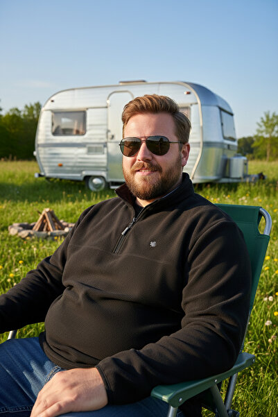 Buratti Regular Fit Anti-Pilling Plus Size Mock Neck Winter Fleece-Lined Cold...