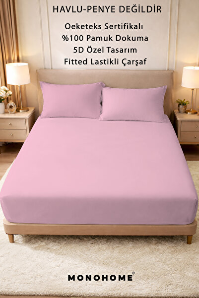 MonoHome Lastikli Çarşaf %100 Pamuk Oeko-tex® Sertifikalı (NEVRESİM KUMAŞINDA...