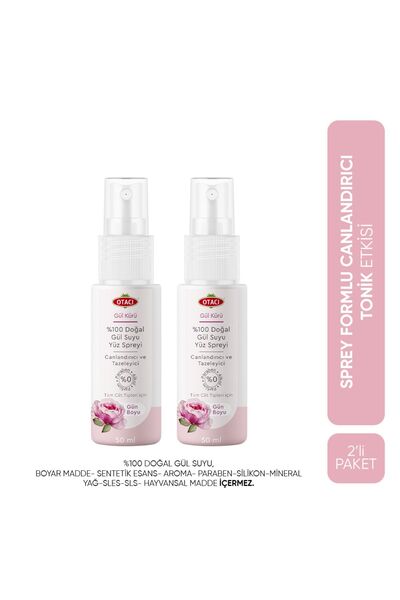 Otacı Avantajlı 2 li Gül Kürü Gül Suyu Yüz Spreyi 50ml