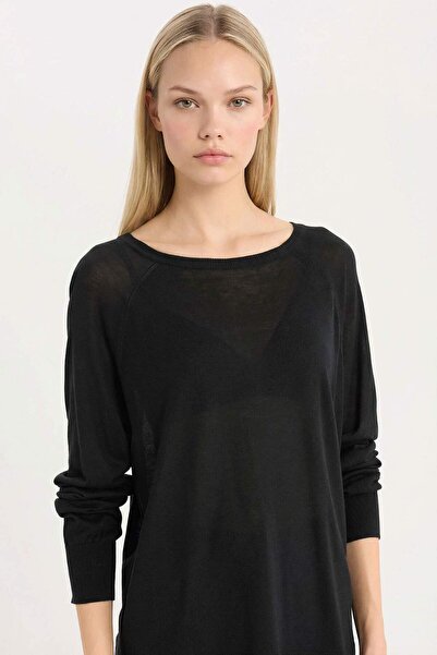 DeFacto Regular Fit Basic-Strickpullover mit Rundhalsausschnitt in schlichtem...