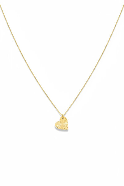 Güler Kuyumculuk Altın Kalpli Kolye Ucu Ve Zinciri