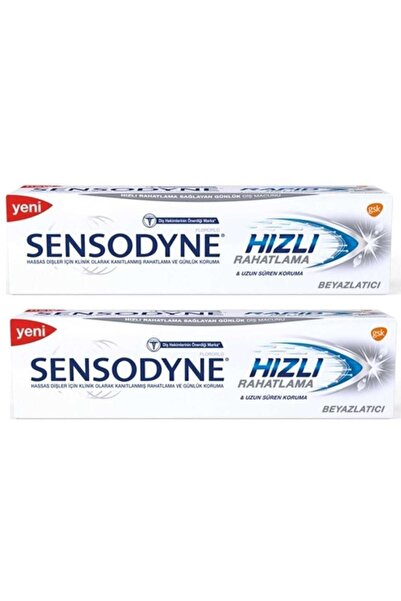 Sensodyne Diş Macunu Hızlı Rahatlama Beyazlatıcı 75 Ml x 2'li Paket