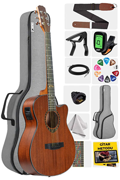 Midex PHX PRO Yüksek Kaliteli Masif Elektro Akustik Gitar Seti