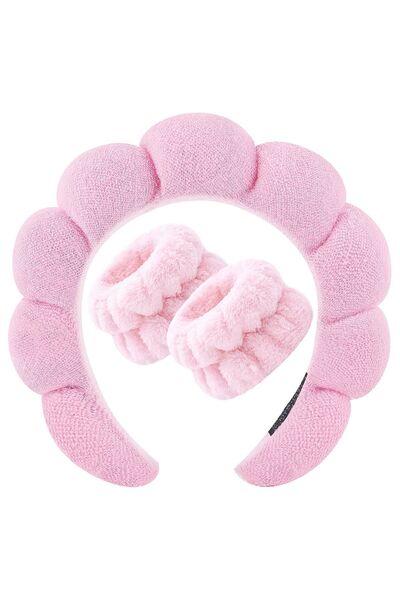 YOYOSO مجموعة عصابة رأس وسوار للكاحل باللون الوردي