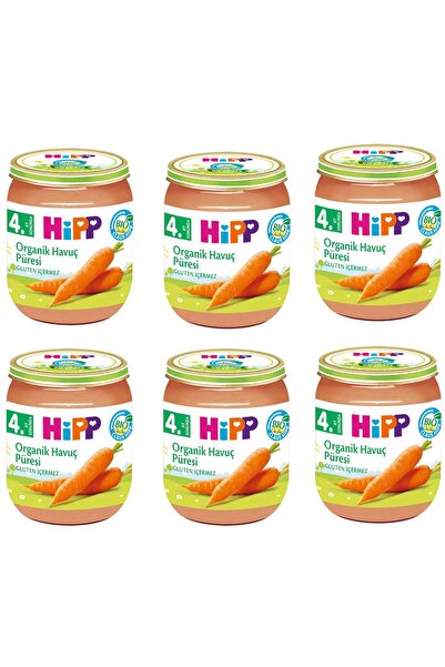 Hipp Kavanoz Maması Organik Havuç Püresi 125 gr 6 Adet