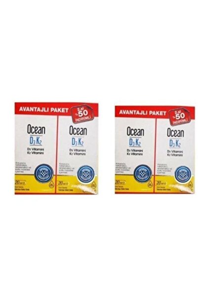 Ocean Vitamin D3k2 Damla 20 Ml 2'li Avantaj Paket 2 Adet