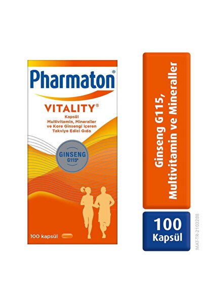 Pharmaton Vitality 100 Kapsül - Ginseng G115, Multivitamin ve Mineraller