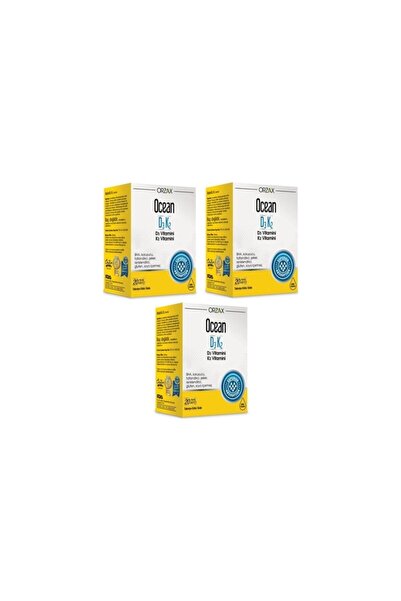 Ocean قطرات فيتامين D3K2 20 مل (3 قطع)