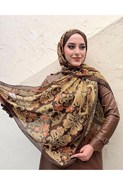efdal şal eşarp Șal din bumbac Aqua cu model de lalele