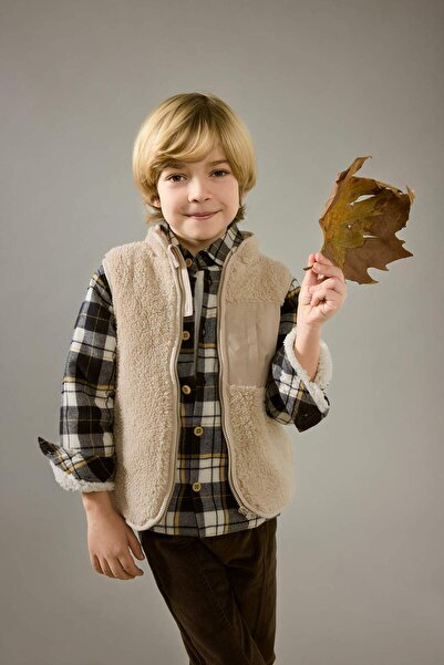 DeFacto Момчешка жилетка с цип и плюшена подплата G1129A525WN