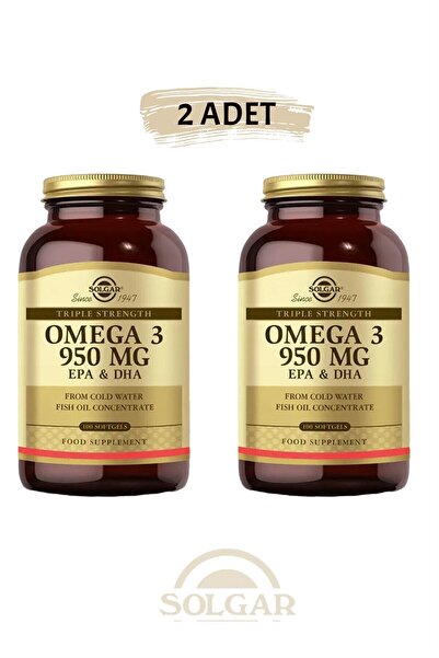 Solgar Omega-3 950 Mg 100 Kapsül 2 Adet