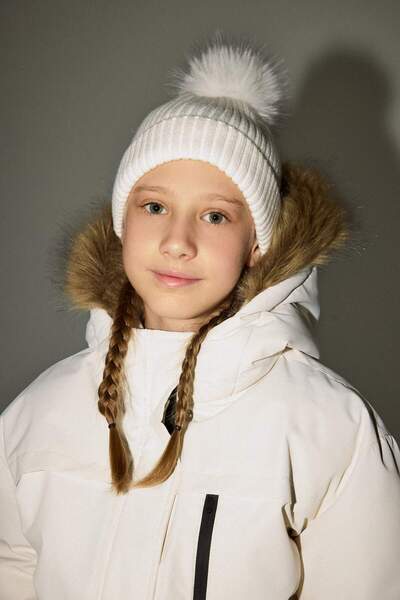 DeFacto قبعة بناتي منقوشة بوم بوم - C7643A824WN