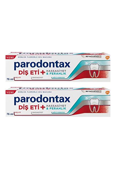 Parodontax Diş Eti & Hassasiyet & Ferahlık & Beyazlatıcı Diş Macunu 75ml × 2