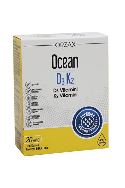 Ocean Vitamin D3 K2 Damla 20 ml