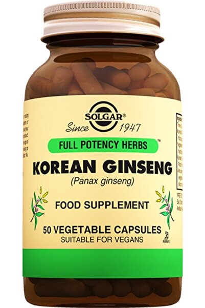 Solgar Korean Ginseng 50 Kapsül (GİNSEG)