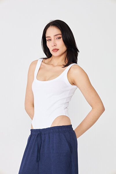 Distimi ملابس داخلية مكونة من قطعة واحدة قماش مجدّل مصنوعة من القطن باللون ال...