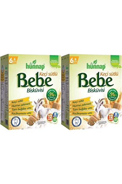 Hünnap Bebe Bisküvisi Keçi Sütlü 400gr 2 Li Set (TOPLAM 800GR)