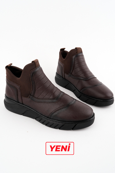 Deripabuc Genuine Leather Brown Men's Leather Boots Mrd15-0831