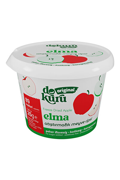 dokuru Elma Kuru Meyve Cipsi - Dondurularak Kurutulmuş Freeze Dried Çıtır Elma