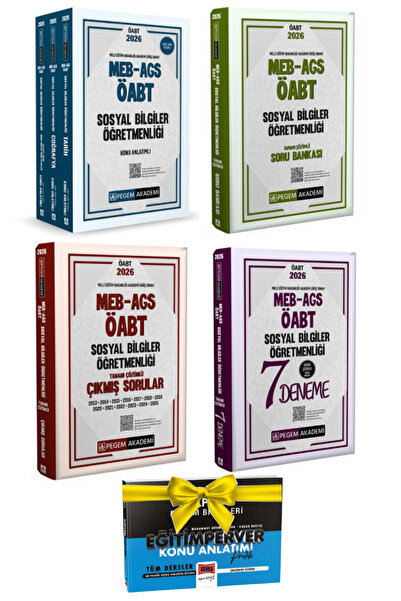Pegem Akademi Yayıncılık 2026 Pegem AGS ÖABT Sosyal Bilgiler Öğretmenliği Kon...
