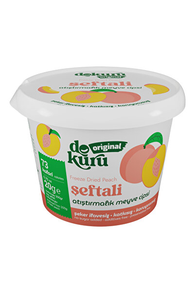 dokuru Şeftali Kuru Meyve Cipsi - Dondurularak Kurutulmuş Freeze Dried Çıtır ...