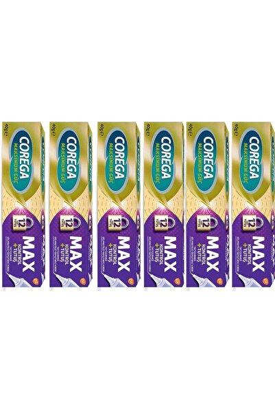 Corega Maksimum Güç Tat İçermez Diş protezi yapıştırıcı Krem 40 gr 6 Adet