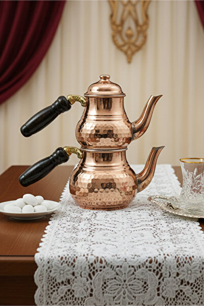 Yardımcı Bakır Since 1997 Copper Small Damat Teapot