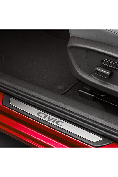 TAURUSPOWER Honda Civic 2016 ve Üzeri Uyumlu Krom Kapı Eşiği 4 Parça – Paslan...