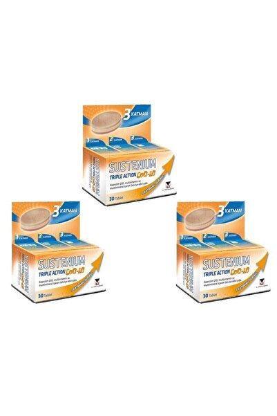 Sustenium Coq-10 Triple Action - 30 قرصًا، 3 صناديق