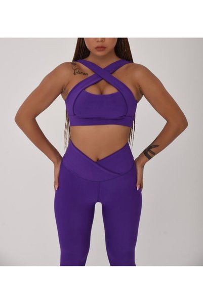 Valle Fashion Viola V Bel Leggings Purple Color