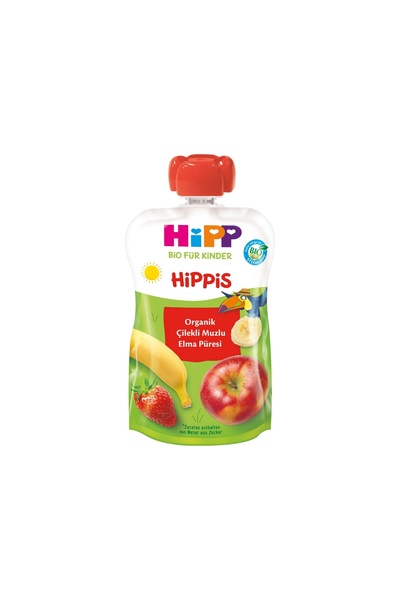 Hipp Organik Çilekli & Muzlu Elma Püresi 100 gr