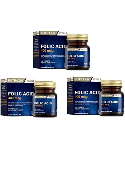 Nutraxin Folik Asit 400 Mcg 100 Tablet X3