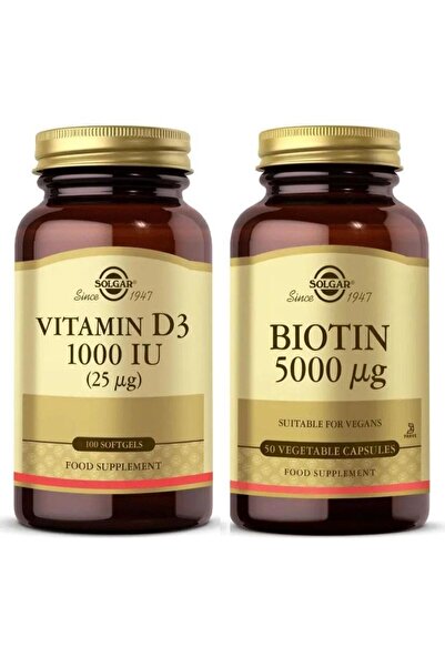 Solgar Biotin 5000 Mcg 50 Kapsül + Vitamin D3