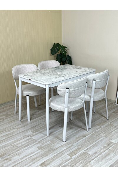 DİLETTO 70x110 YEMEK MASA TAKIMI MUTFAK MASASI 4 KİŞİLİK MASA SANDALYE TAKIMI...