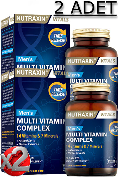 Nutraxin 2 Adet Nutraxin Men's Multi Vitamin Ve Mineral Complex 60 Adet Table...