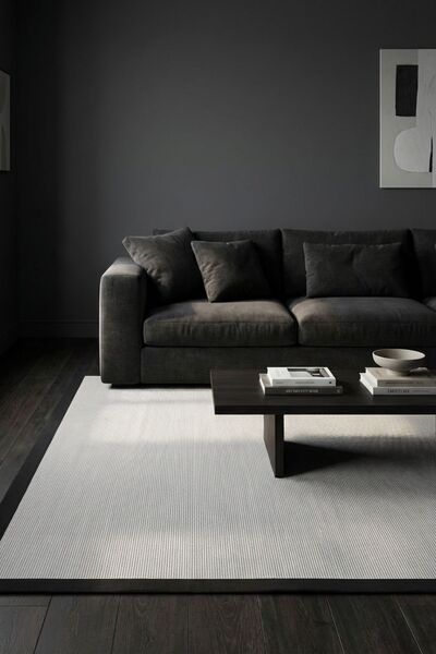 Sisal Halı Oslo Kırık Beyaz Sisal Halı Hasır Görünümlü Dört Mevsim Leke Tutma...