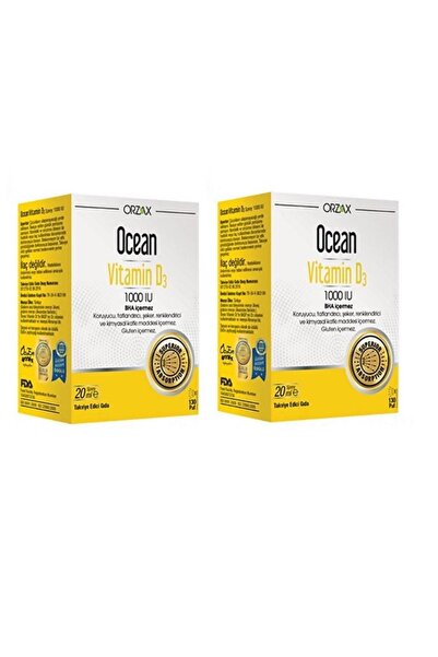 Orzax D Vitamini Desteği Vitamin D3 1000 Iu Sprey 20 ml X2 Adet
