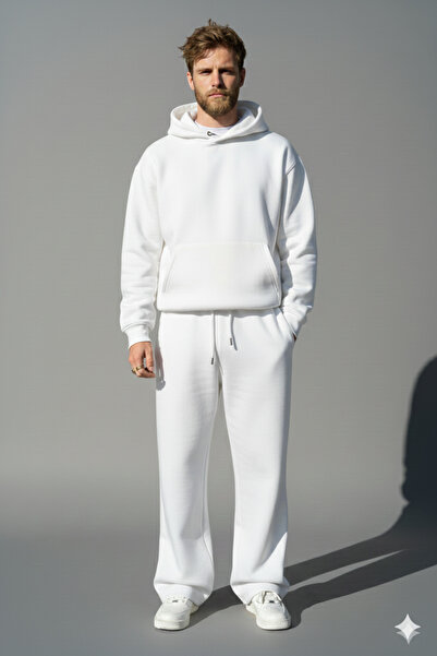 NİCE 3-Ply Thick Combed Cotton Fabric Sha Fleece-Lined Shoes and Bag Set - Bo...