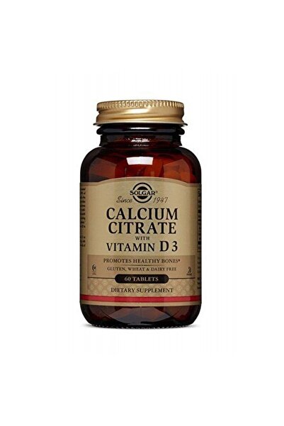 Solgar Calcium Citrate With Vitamin D3 250 Mg 60 Tablet