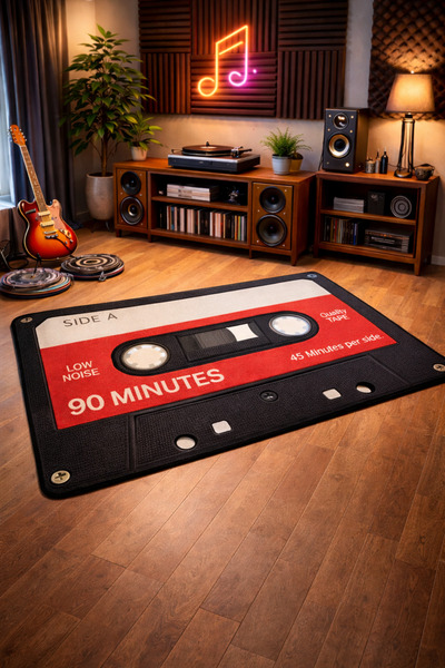 Emiroğlu Eski Kırmızı Kaset Şeklinde Özel Süngerli Yüzey Makinede Yıkanabilir...