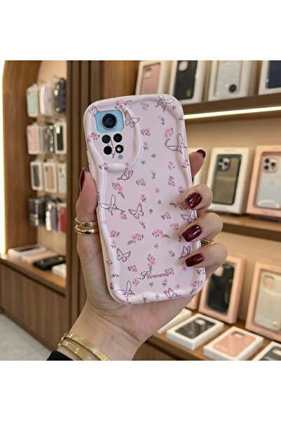 OVADA XIAOMI REDMI NOTE 11 PRO Uyumlu Kamera Korumalı Dalga Kenarlı Flowers B...