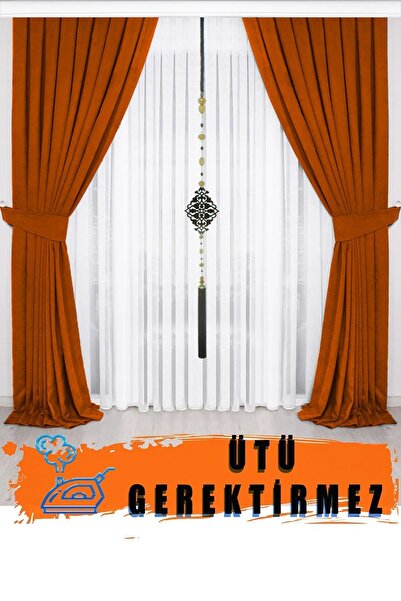 İ.D İpek Dokuma ستارة خلفية مخملية بلون القرميد ذات جودة من الدرجة الأولى