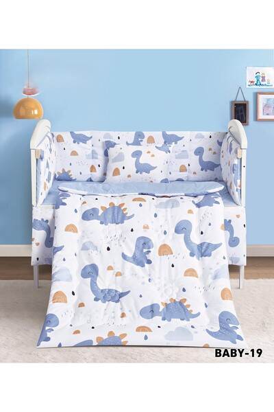 Red Rose مفرش سرير حواجز سرير اطفال 5 قطع صيفي ليمنح طفلك الراحة من المايكروف...