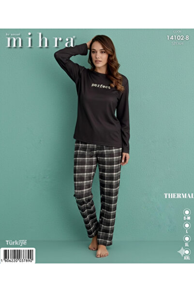 Mihra Шесткомпонентен комплект термо пижама с каре