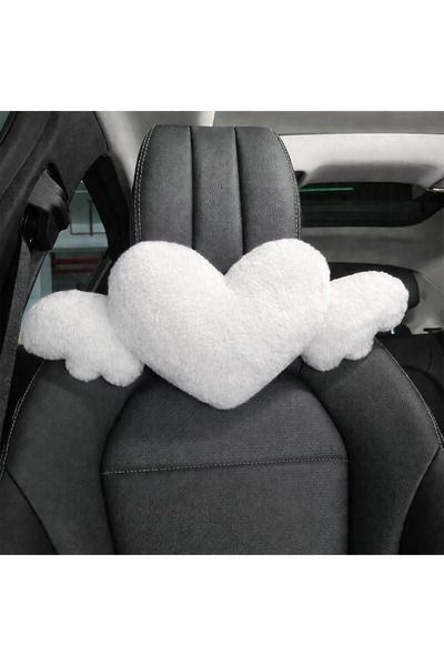 Yastıkland 2 ADET KANATLI KALP ŞEKLİNDE ARAÇ BOYUN YASTIĞI