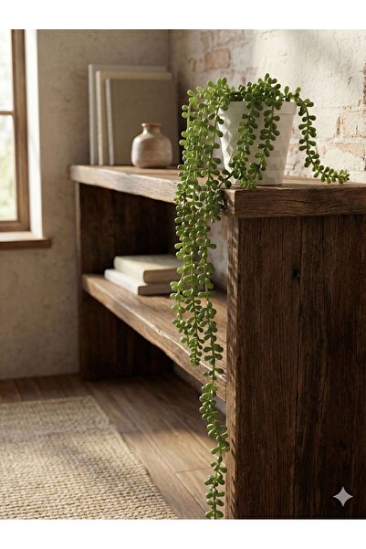 Lilac Home Yapay Çiçek Beyaz Elmas Saksıda Yoğun Dallı Tesbih Çiçeği