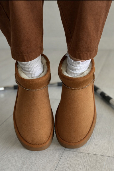 POTEEN Kadın Kısa Bot C304-Taba