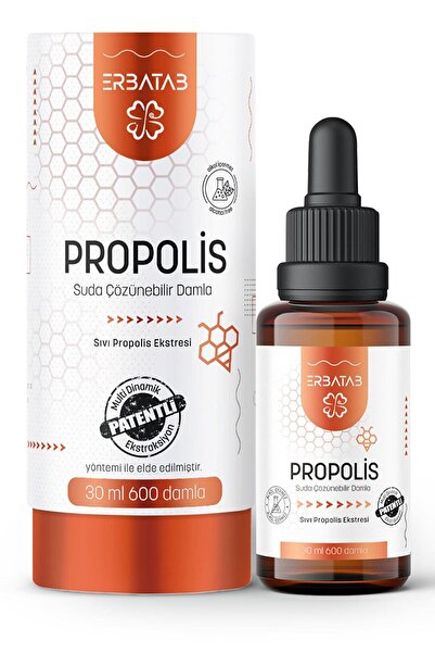 Erbatab Propolis Suda Çözünebilir Damla 30 Ml 600 Damla