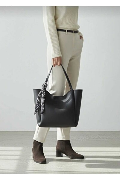 ÖZÜM TAKI Geantă de umăr pentru femei, cu detaliu eșarfă, de dimensiuni mari,...